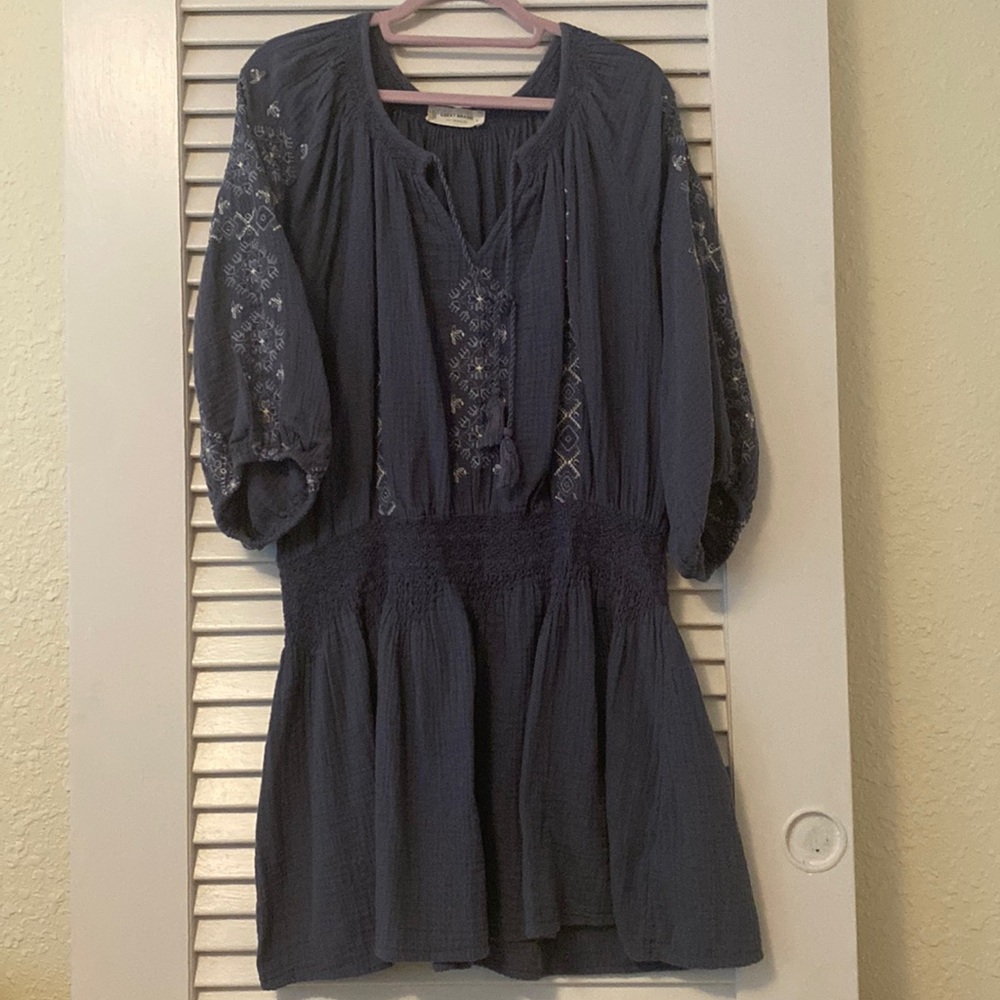 Lucky Brand mini dress with embroidery
